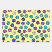 色数々のRPG D20サイコロ ラッピングペーパーシート (正面2)