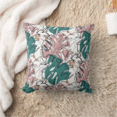 色斑葉のあるモノリン・モンステラ クッション (ブランケット)