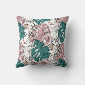 色斑葉のあるモノリン・モンステラ クッション (裏面)