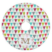 色旗モノグラム数々のイニシャルツリースカート ブラッシュドポリエステルツリースカート (正面)