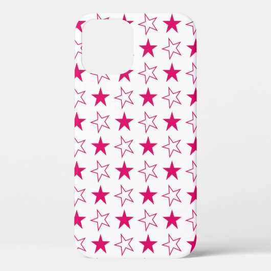 色星シームレスパターン、ピンク星ヴィンテージ Case-Mate iPhoneケース (裏面)