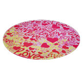 色柄鮮やかの愛 カッティングボード (角)