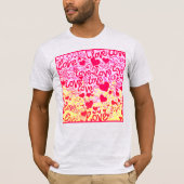 色柄鮮やかの愛 Tシャツ (正面)