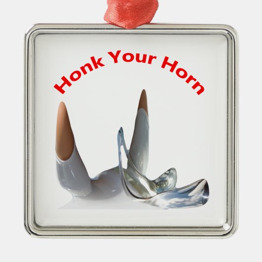 色正方形の装飾 メタルオーナメント (正面)