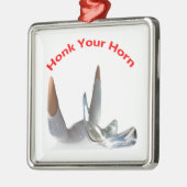 色正方形の装飾 メタルオーナメント (左)