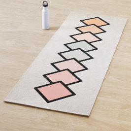 色正方形アート ヨガマット