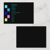 色正方形プロファイルカード 名刺 (正面/裏面)