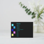 色正方形プロファイルカード 名刺 (スタンド正面)
