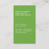 色正方形モノグラム(緑) 名刺 (裏面)