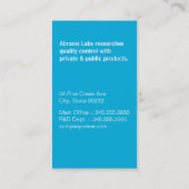 色正方形モノグラム（青） 名刺 (裏面)