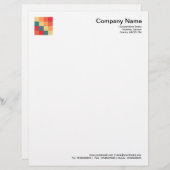 色正方形017 レターヘッド (正面/裏面)