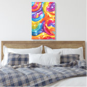色流カラフル抽象芸術ウォールアート キャンバスプリント (インサイチュ (寝室))