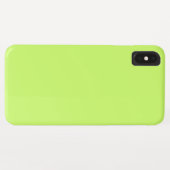 色淡い黄無地の緑 Case-Mate iPhoneケース (裏面(横))