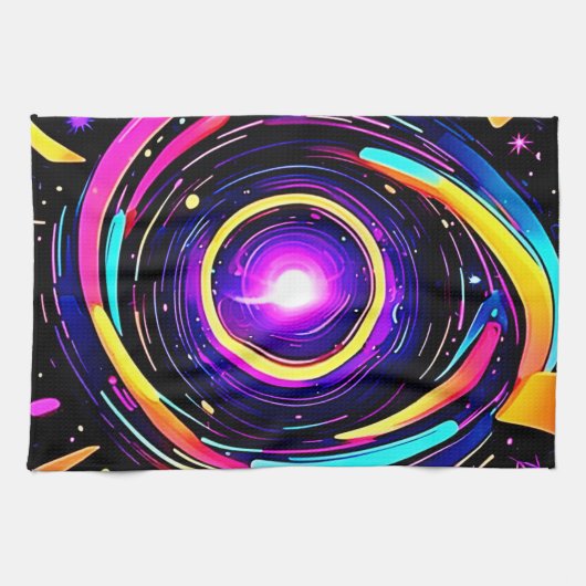 色渦アート キッチンタオル (横)