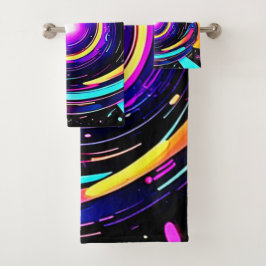 色渦アート バスタオルセット