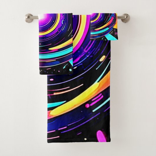色渦アート バスタオルセット (インサイチュ)