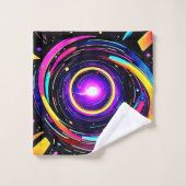 色渦アート バスタオルセット (ウォッシュタオル)