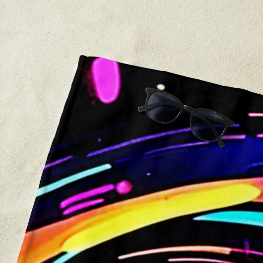 色渦アート ビーチタオル (インサイチュ)