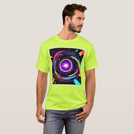 色渦アート Tシャツ (正面フル)