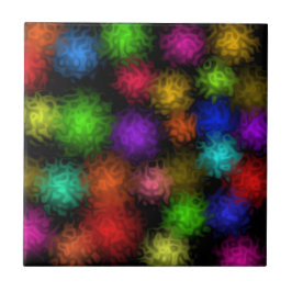 色渦巻形の泡 タイル