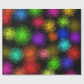 色渦巻形の泡 ラッピングペーパー (フラット)