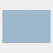 色無地のは淡いパステル淡い色のブルー ラッピングペーパーシート (正面)