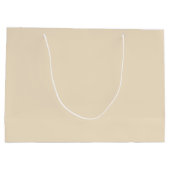 色無地のクリーム光ベージュ ラージペーパーバッグ (裏面)