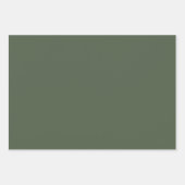 色無地の森コケ濃い緑 ラッピングペーパーシート (正面)