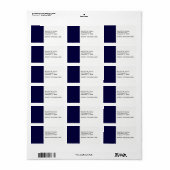 色無地の: Navy Blue ラベル (フルシート)