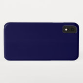 色無地の: Navy Blue Case-Mate iPhoneケース (裏面(横))