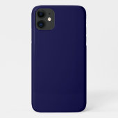 色無地の: Navy Blue Case-Mate iPhoneケース (裏面)