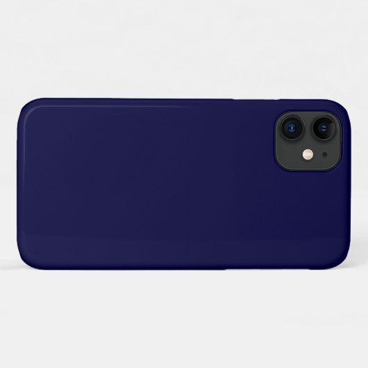 色無地の: Navy Blue Case-Mate iPhoneケース (裏面(横))