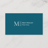 色無地のQRコードモダンエレガントティール(緑がかった色) 名刺 (正面)