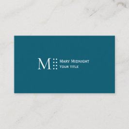 色無地のQRコードモダンエレガントティール（緑がかった色） 名刺