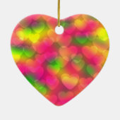 色熱狂する、ハート《写真》ぼけ味ハートオーナメント セラミックオーナメント (裏面)