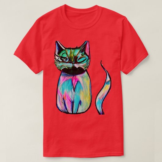 色猫 Tシャツ (デザイン正面)