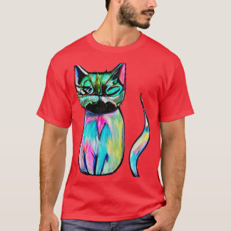 色猫 Tシャツ