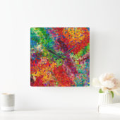 色理論の衝突 スクエア壁時計 (ホーム)