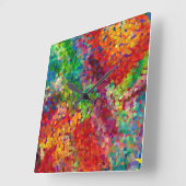 色理論の衝突 スクエア壁時計 (傾斜)