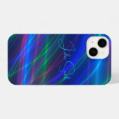 色白熱［赤熱］光を放つ数々の線モノグラム iPhoneケース (裏面横)