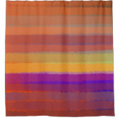 色白熱［赤熱］光を放つ芸術の日の出の塩ポップ・アートの辛い水色 シャワーカーテン (正面)