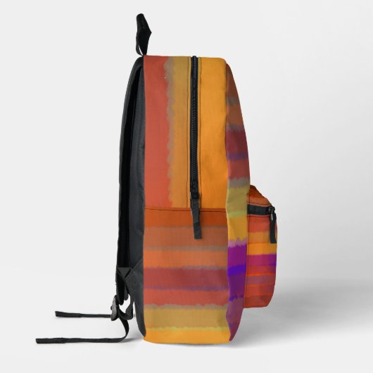 色白熱［赤熱］光を放つ芸術の日の出の塩ポップ・アートの辛い水色 プリントバックパック (左)