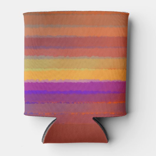 色白熱［赤熱］光を放つ芸術の日の出の塩ポップ・アートの辛い水色 缶クーラー (正面)