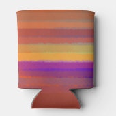 色白熱［赤熱］光を放つ芸術の日の出の塩ポップ・アートの辛い水色 缶クーラー (裏面)