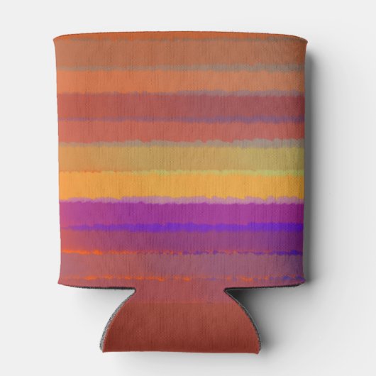 色白熱［赤熱］光を放つ芸術の日の出の塩ポップ・アートの辛い水色 缶クーラー (裏面)