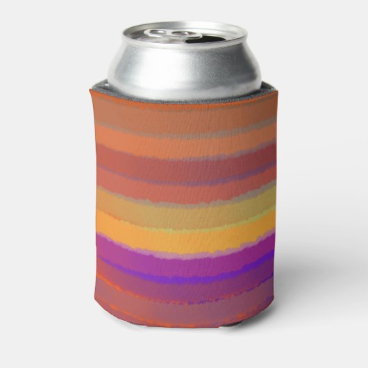 色白熱［赤熱］光を放つ芸術の日の出の塩ポップ・アートの辛い水色 缶クーラー (缶裏面)