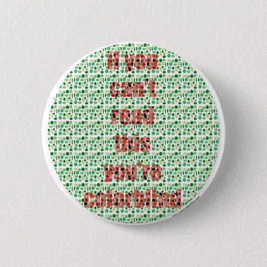 色盲のテスト 缶バッジ (正面)