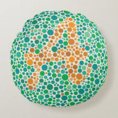 色盲のテストA ラウンドクッション (正面)