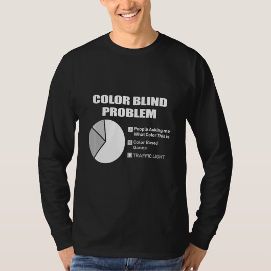 色盲の問題色盲人 Tシャツ (正面)