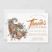 色盲の昇華 |オレンジ色の感謝祭 招待状 (正面)